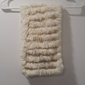 White Fluffy Scarf